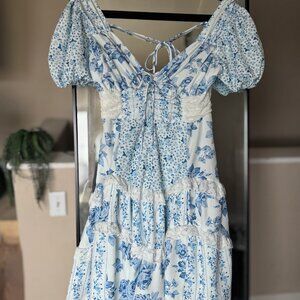 Patchwork Floral Mini Dress